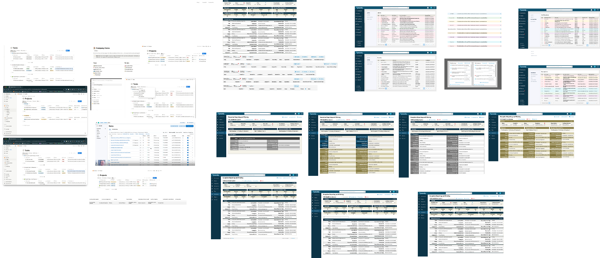CoEnterprise platform mockups showing responsive dashboard across multiple devices