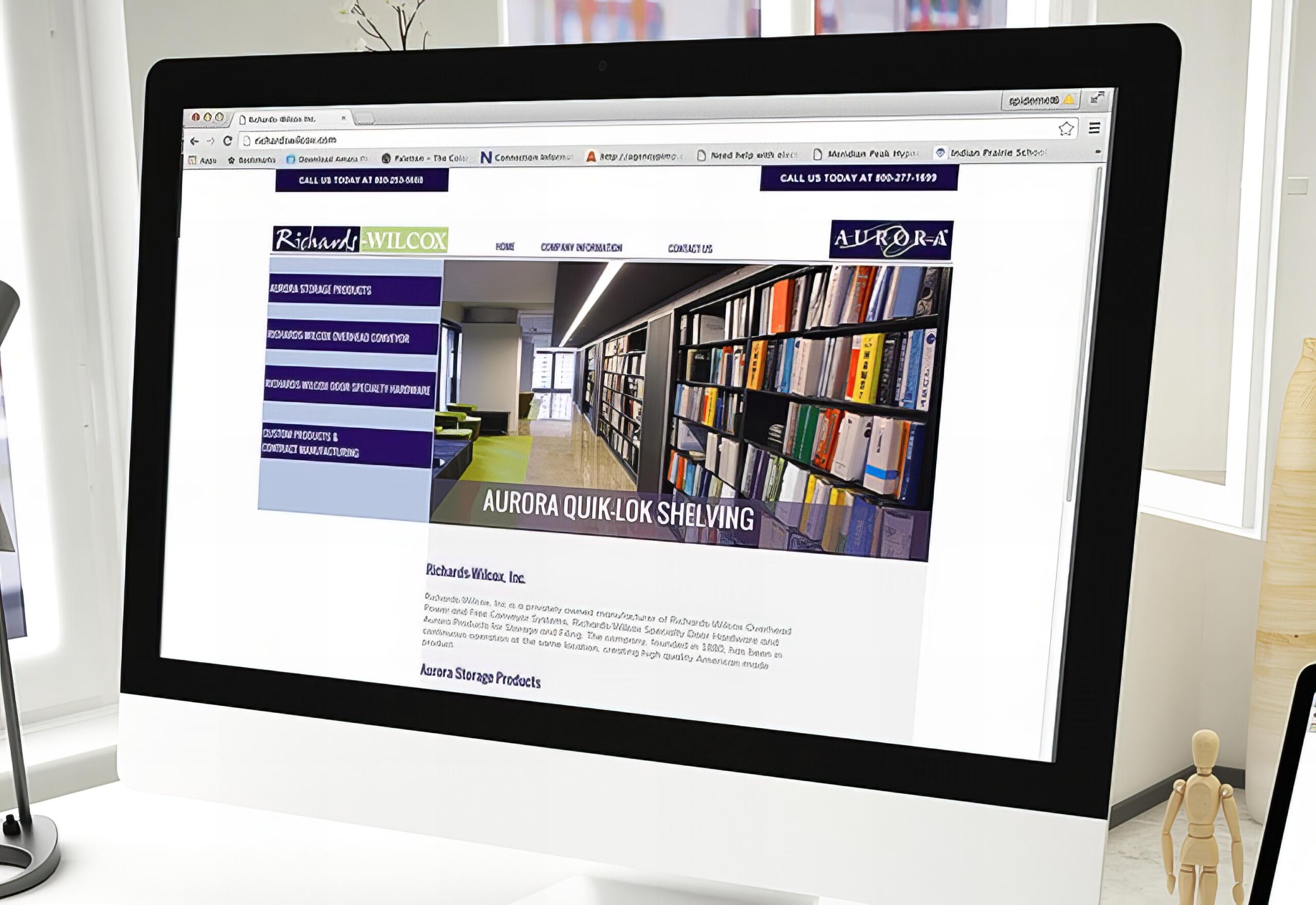 Corporate website design with clean layout, professional typography, and clear call-to-action buttons